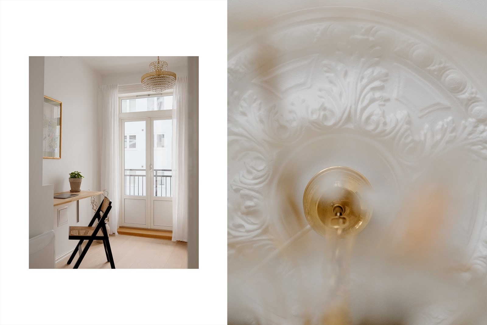 Soverommet er lyst og innbydende med rosett i himlingen og 2-fløyet balkongdør med isolerglass fra 2014. Galleribilde