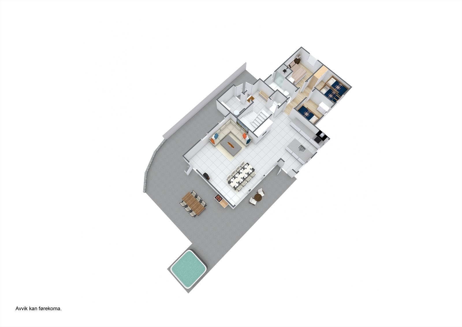 Planteikning 3D 1.ETG. Galleribilde