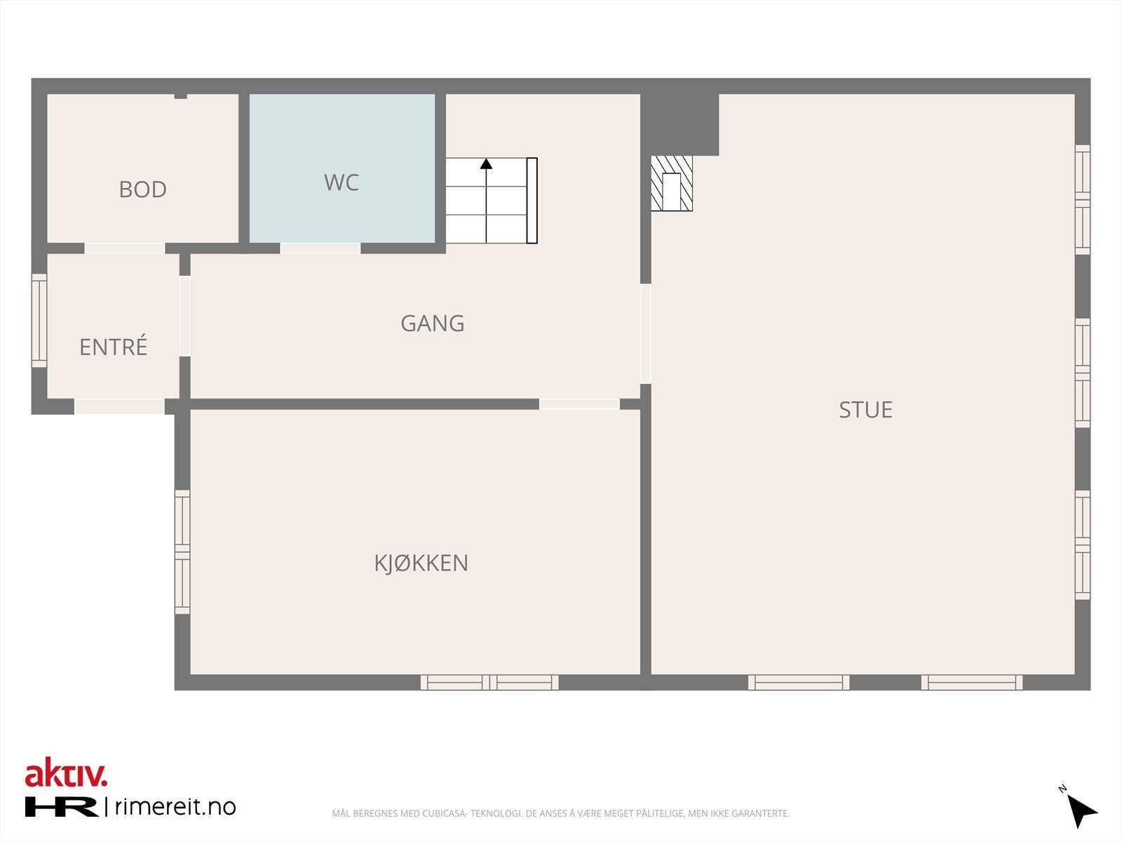 Plantegning 1.etg Galleribilde