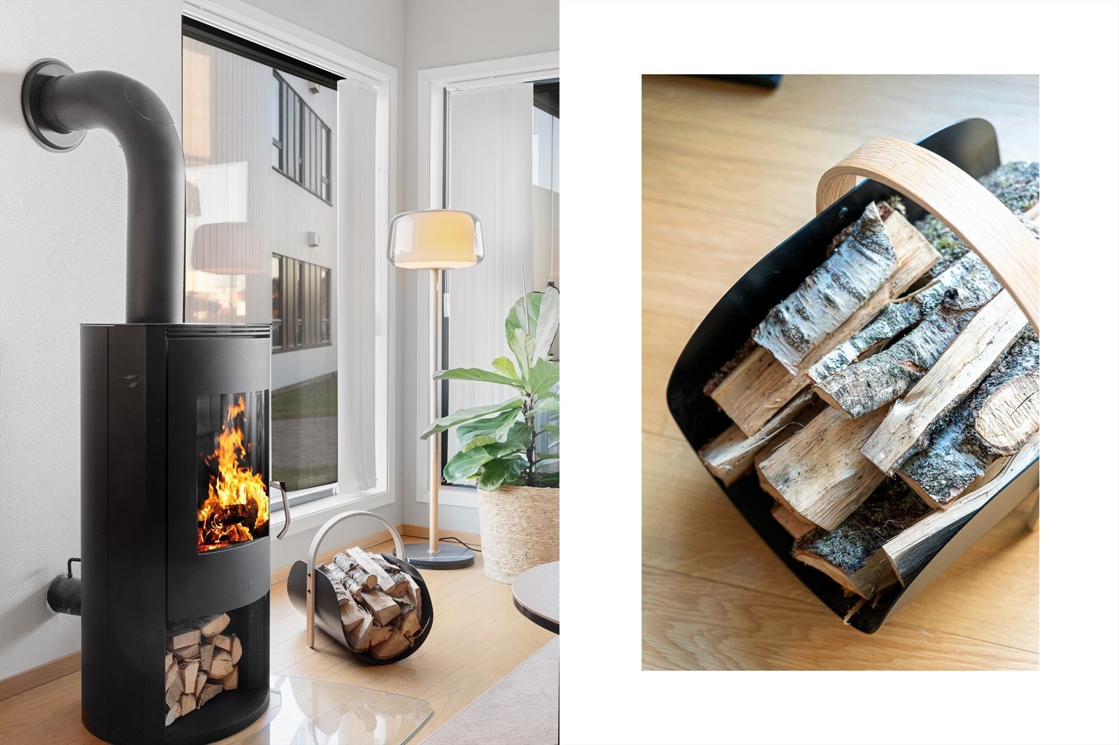 Når vinterstormene herjer langs kysten, har dere en trygg og varm orkesterplass i stuen mens peisovnen knitrer. Galleribilde