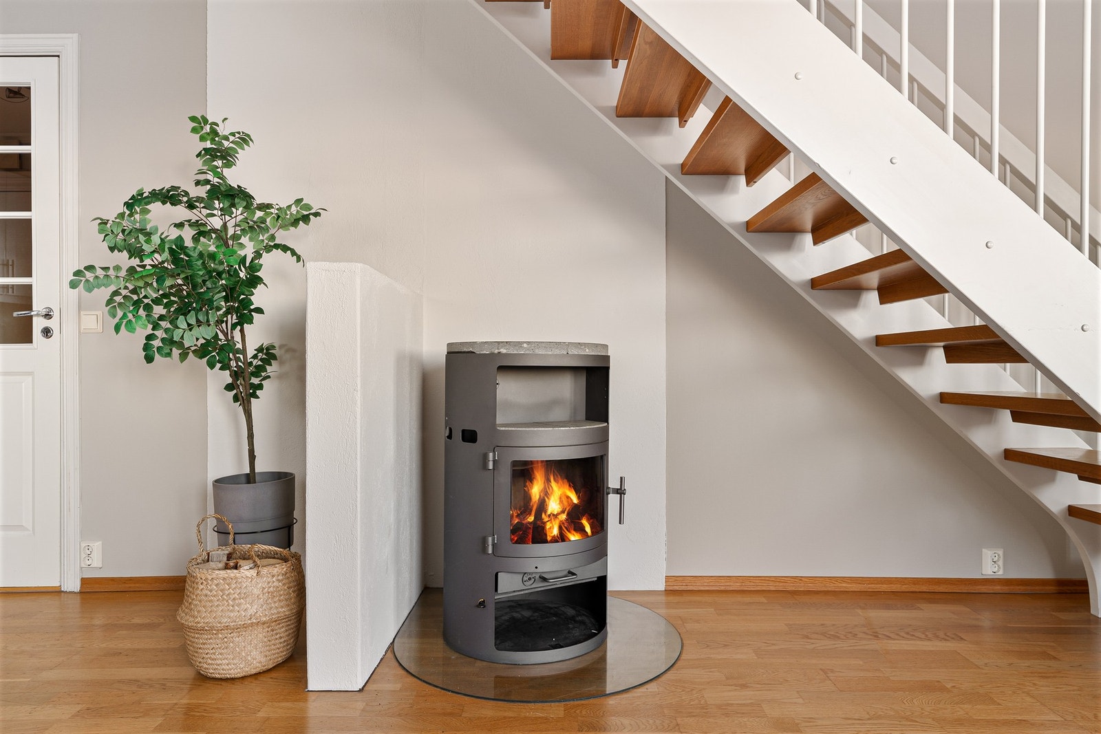 I tillegg til peis er det mulig å sette inn varmepumpe. Galleribilde