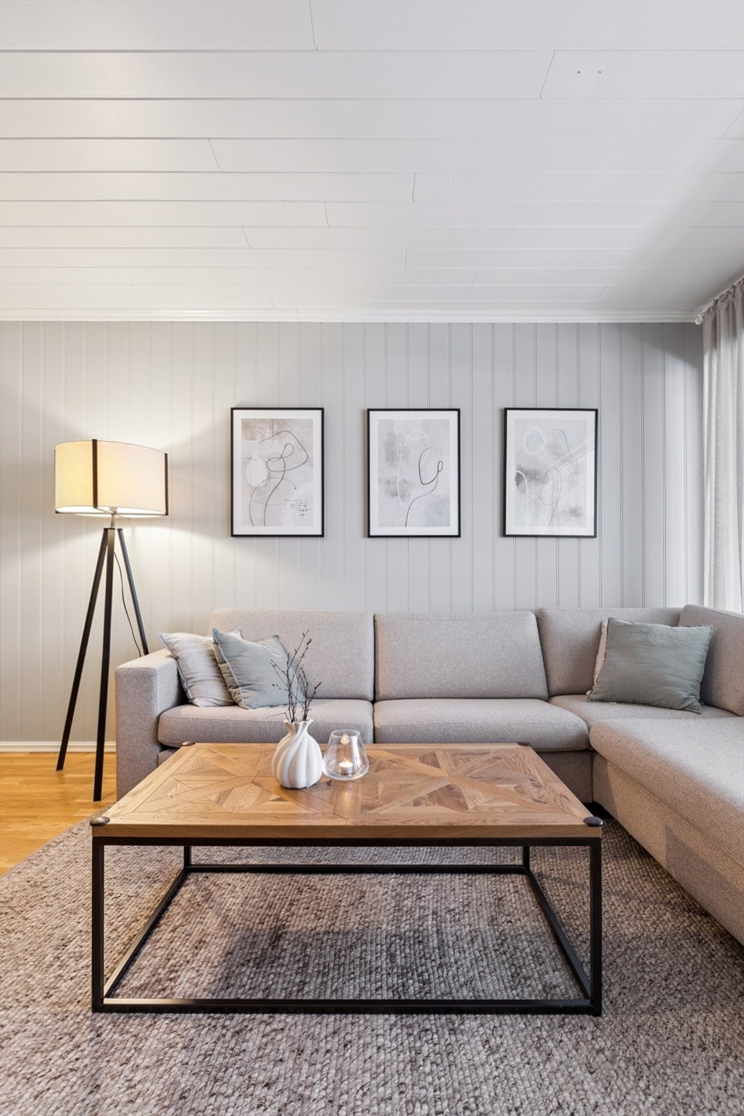 Overflatene i stuen ble oppgradert mellom 2014 og 2017. Galleribilde