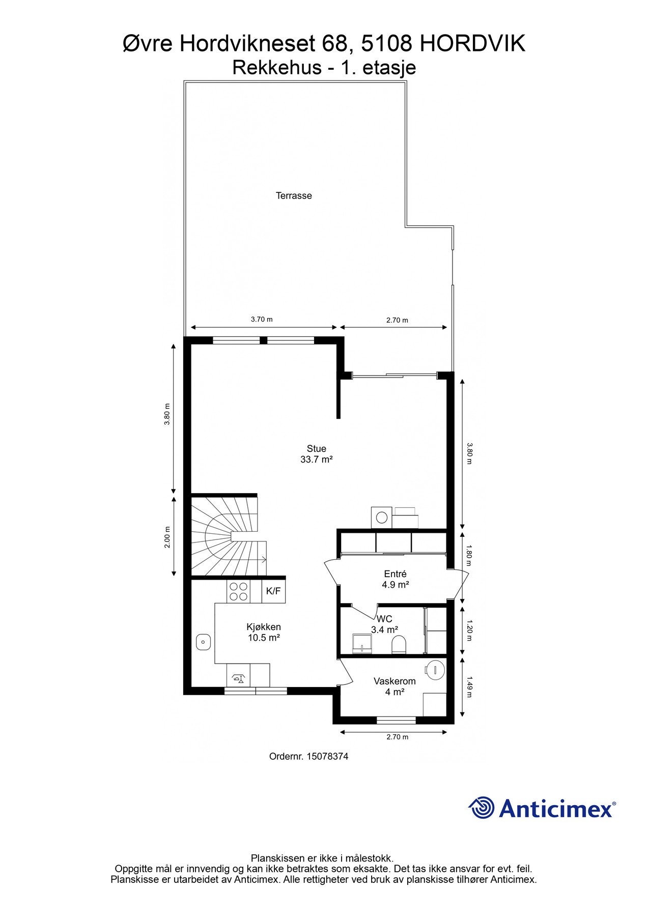 Planskisse 1. etasje (det tas forbehold om feil/avvik). Galleribilde