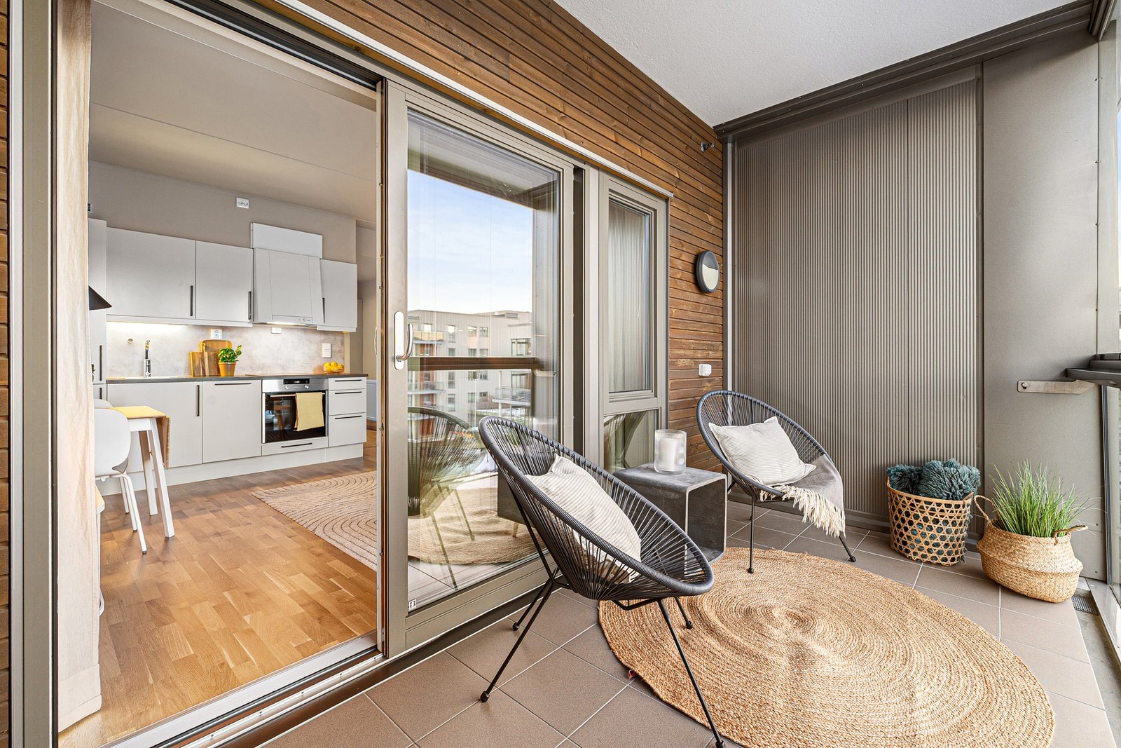 Balkong måler 7,5kvm. Galleribilde