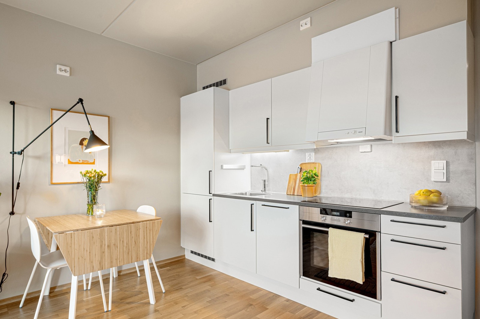 Det er plass til å innrede med både sofa- og spisegruppe. Galleribilde