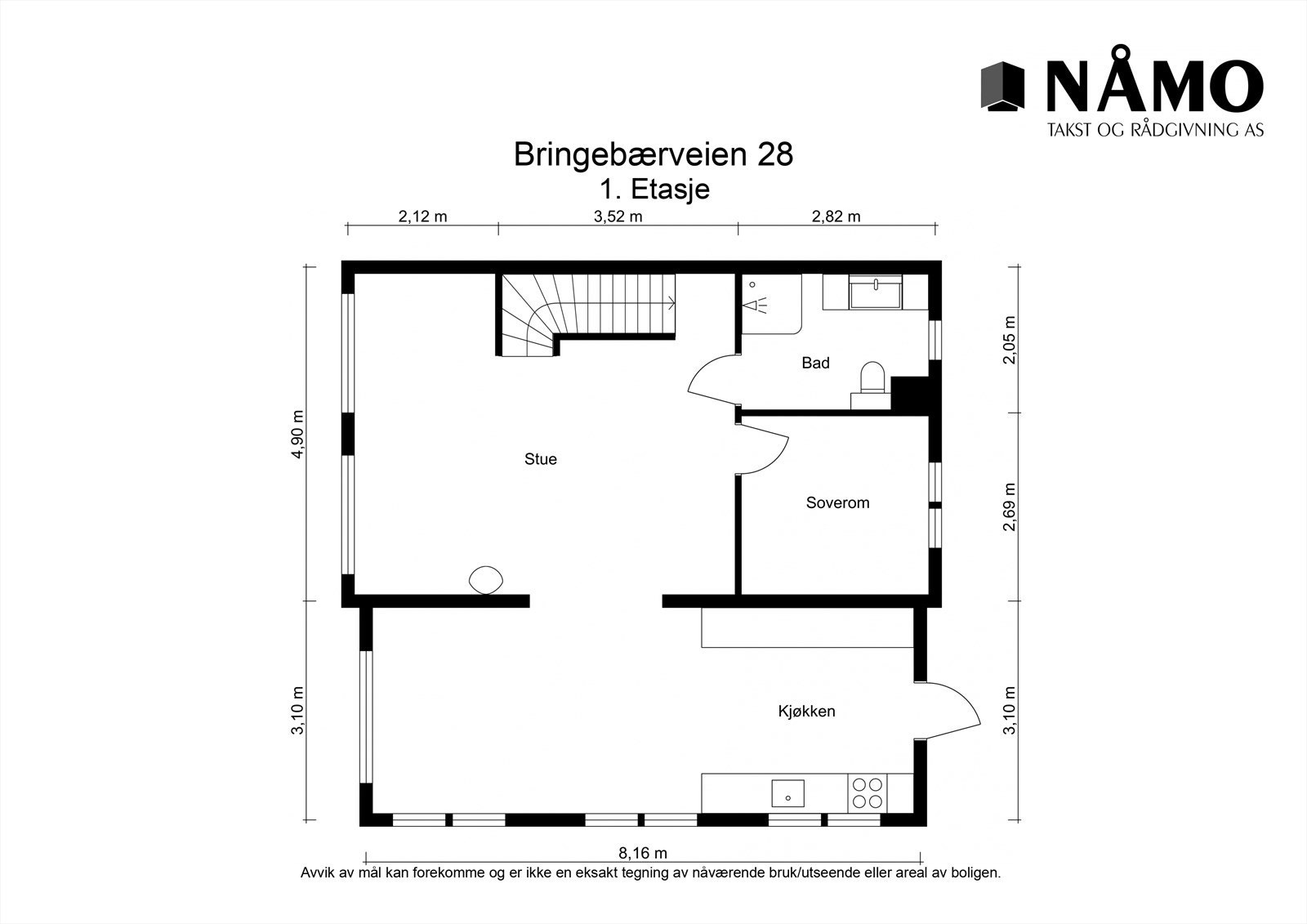 Floorplan letterhead - Bringebærveien 28 - 1. Etasje - 2D Floor Plan.jpg Galleribilde