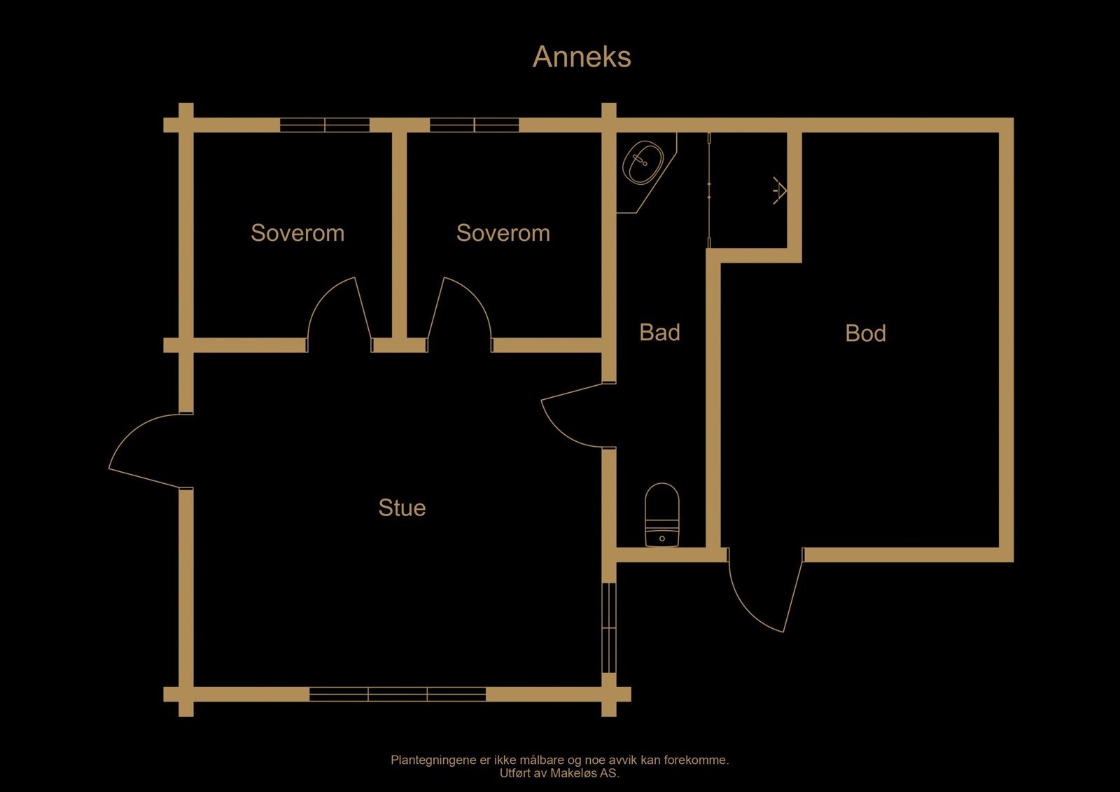 Plantegning anneks - illustrasjon, avvik kan forekomme Galleribilde