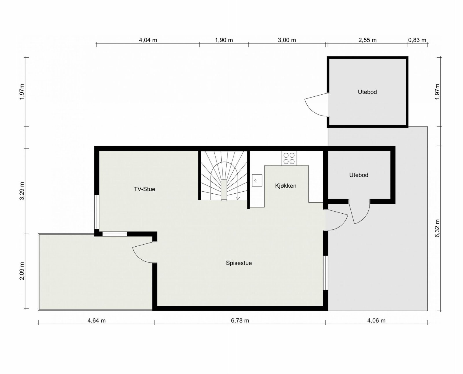 Plantegning 1. etasje.Plantegning 1. etasje. Galleribilde