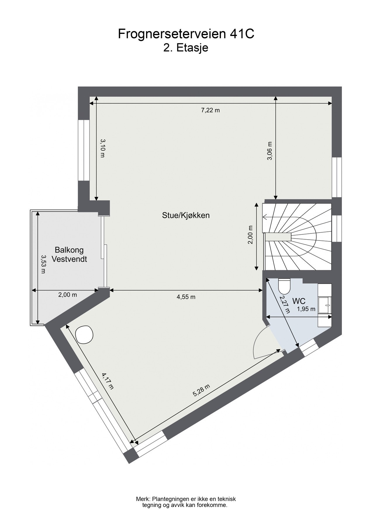 Plantegning 3. Etasje. Galleribilde