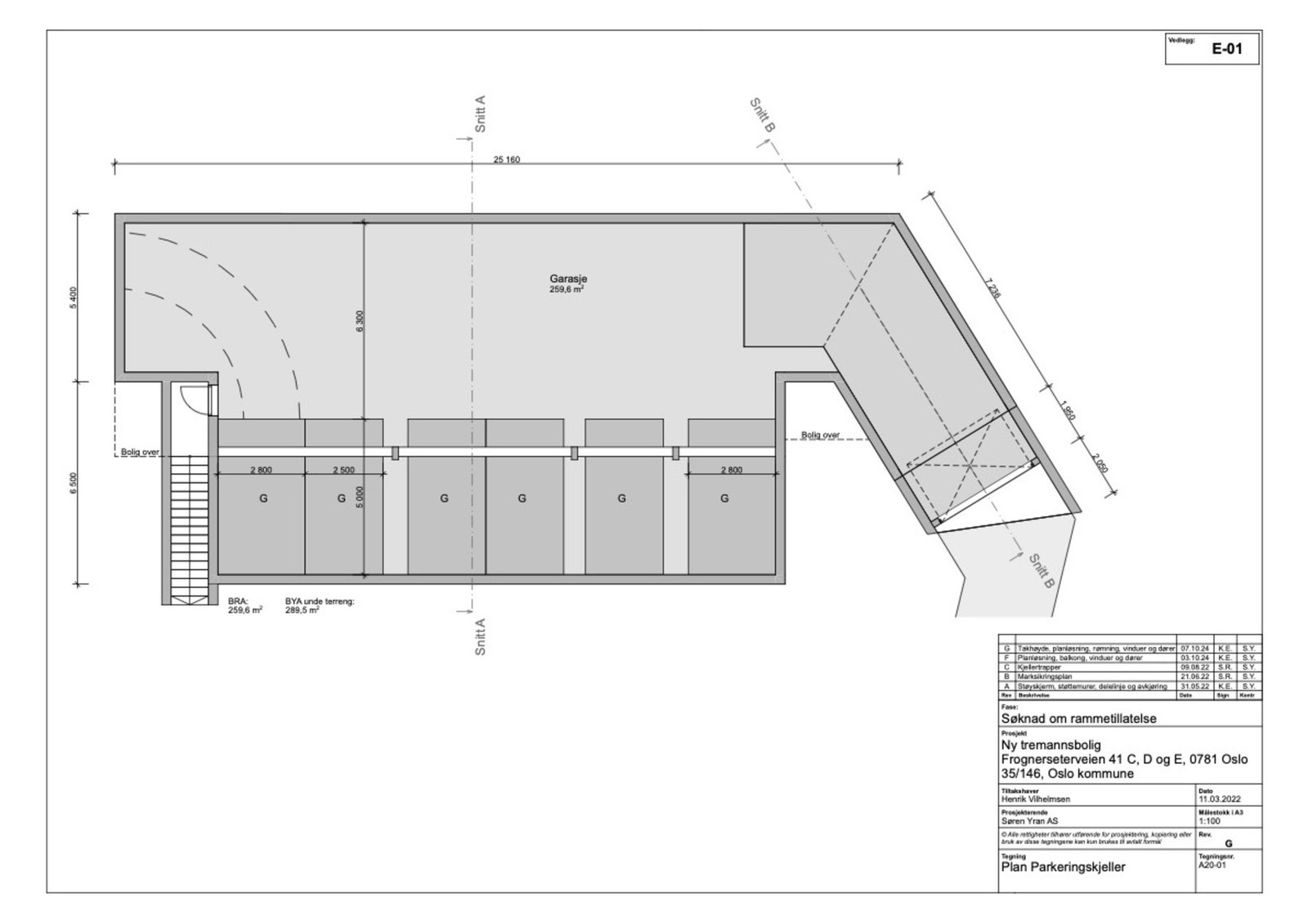 Plantegning av garasjekjeller. Galleribilde