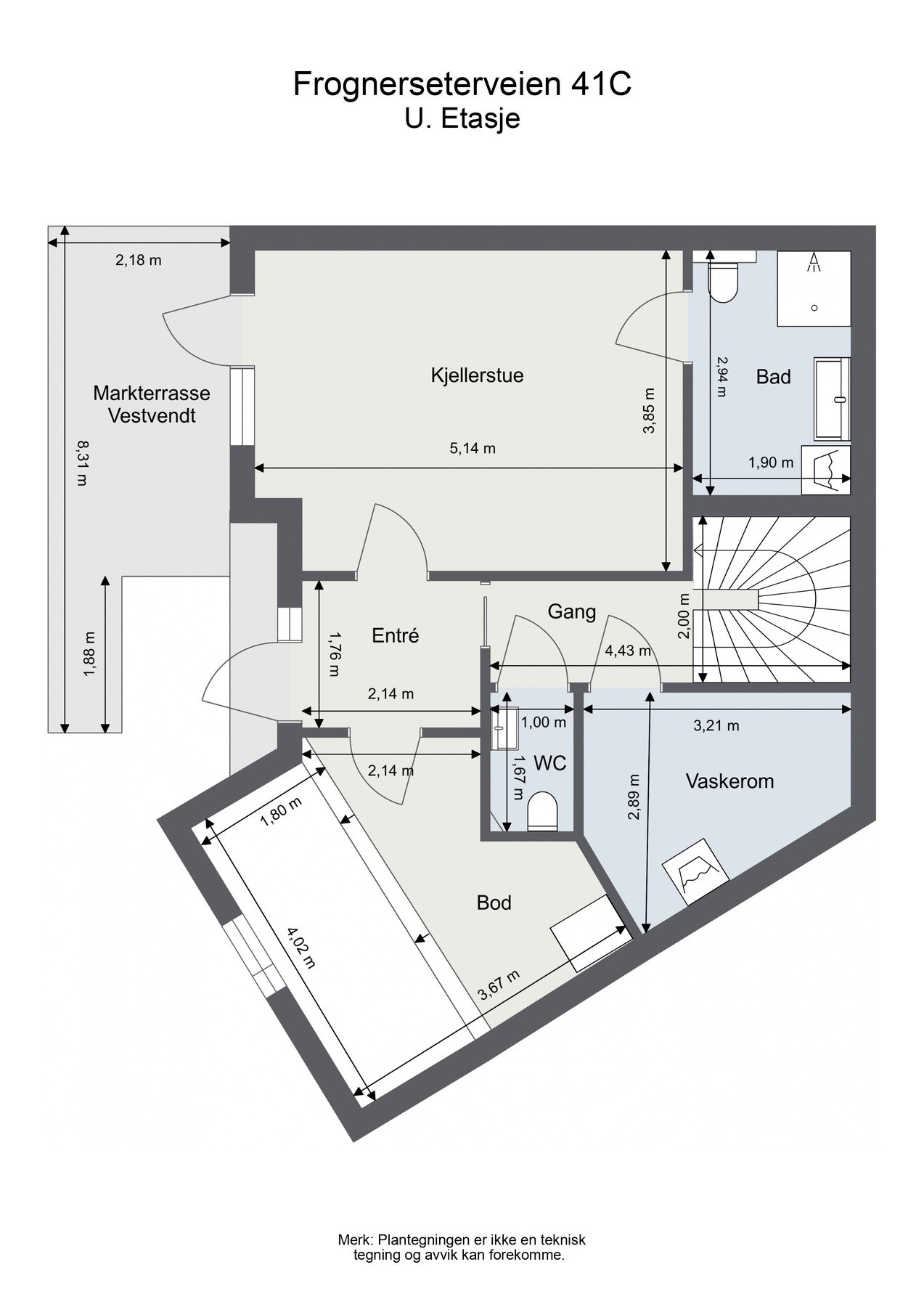 Plantegning 1. Etasje. Galleribilde