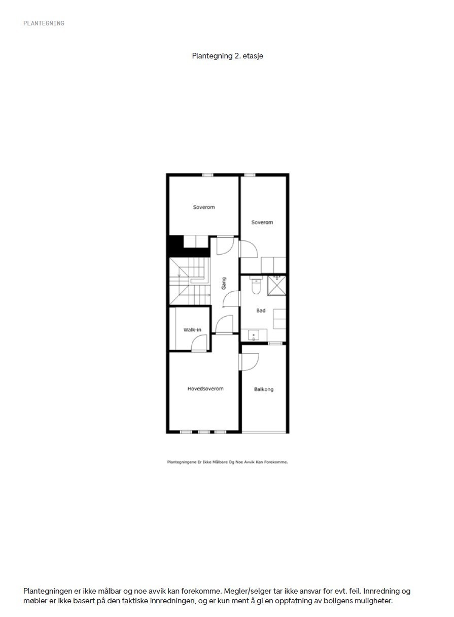 Planskisse andre etasje Galleribilde