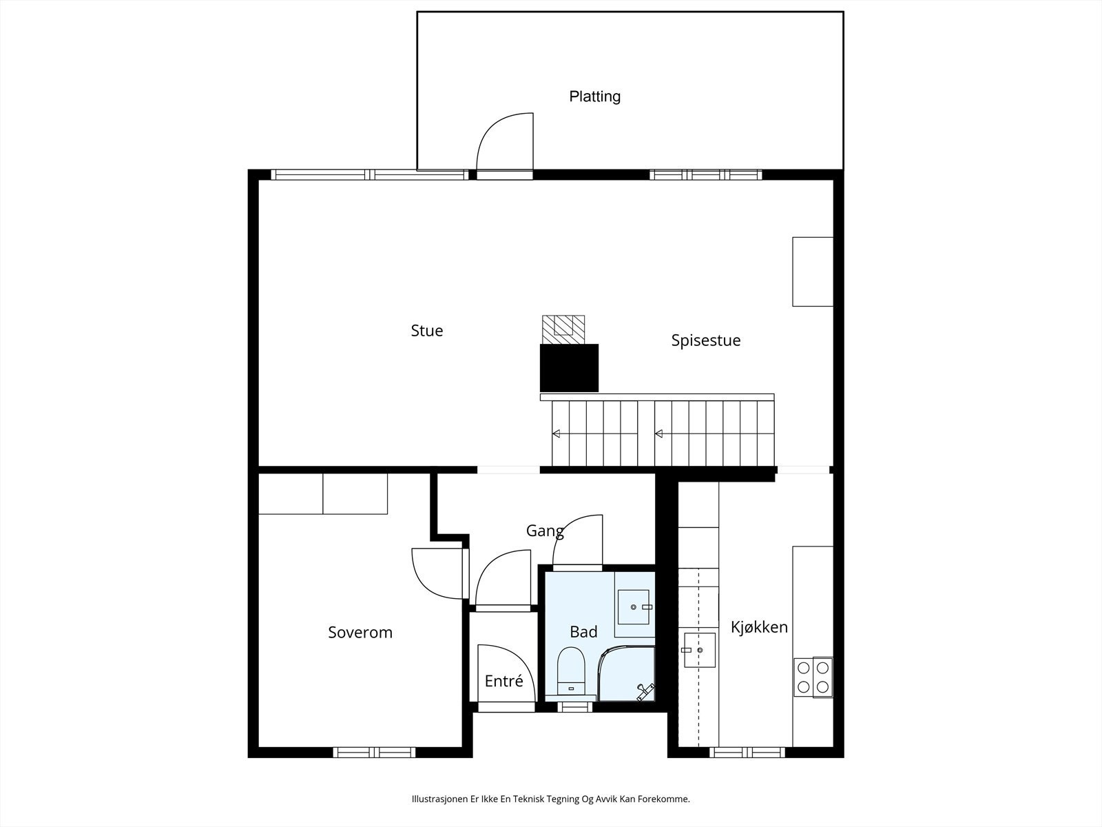 Plantegning 1. etg. Galleribilde