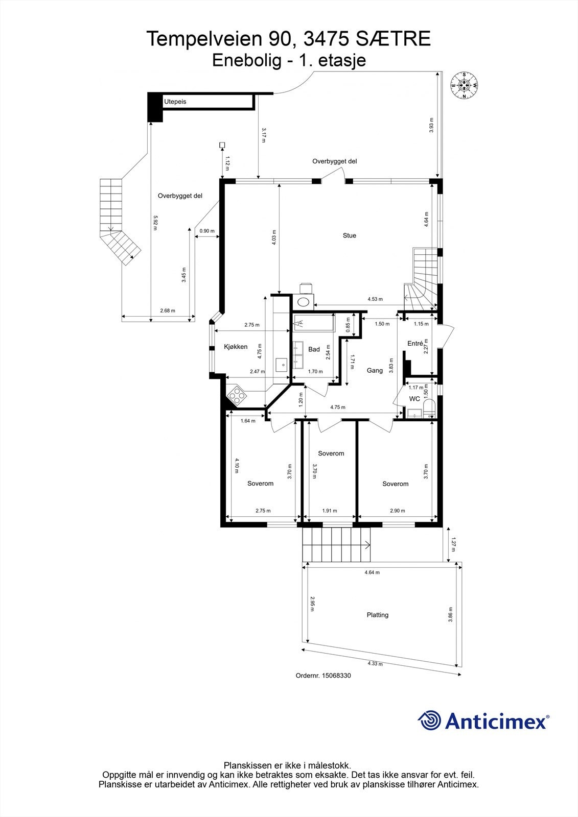 Plantegning 1.etg Galleribilde