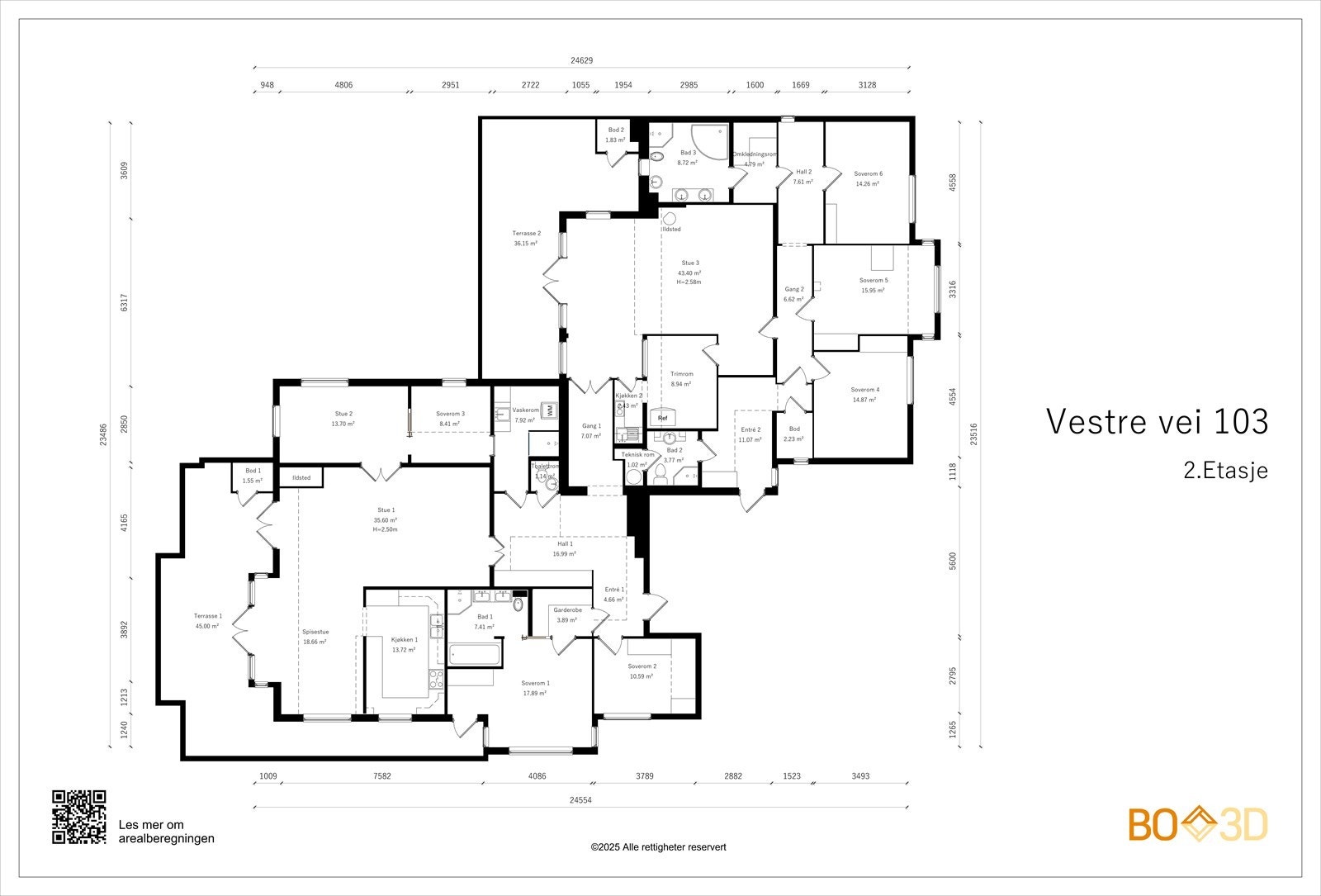 Plantegning hele leiligheten Galleribilde
