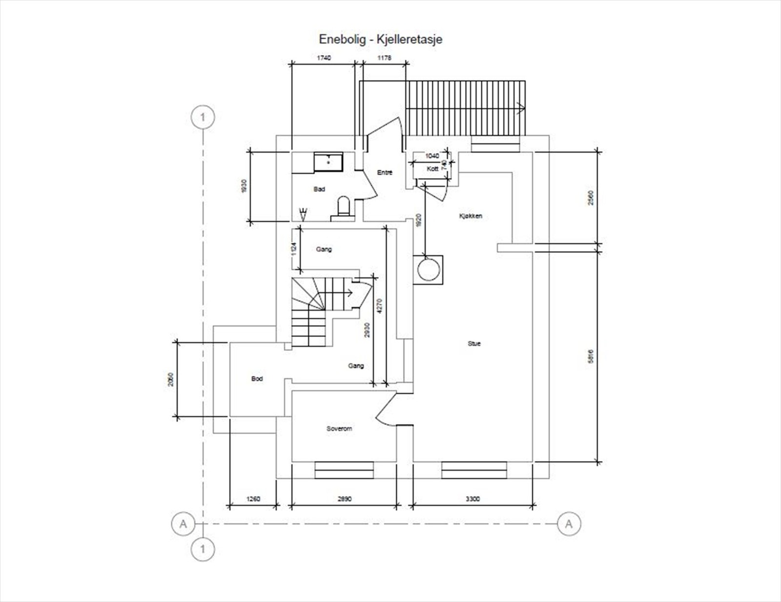 Plantegning kjeller Galleribilde
