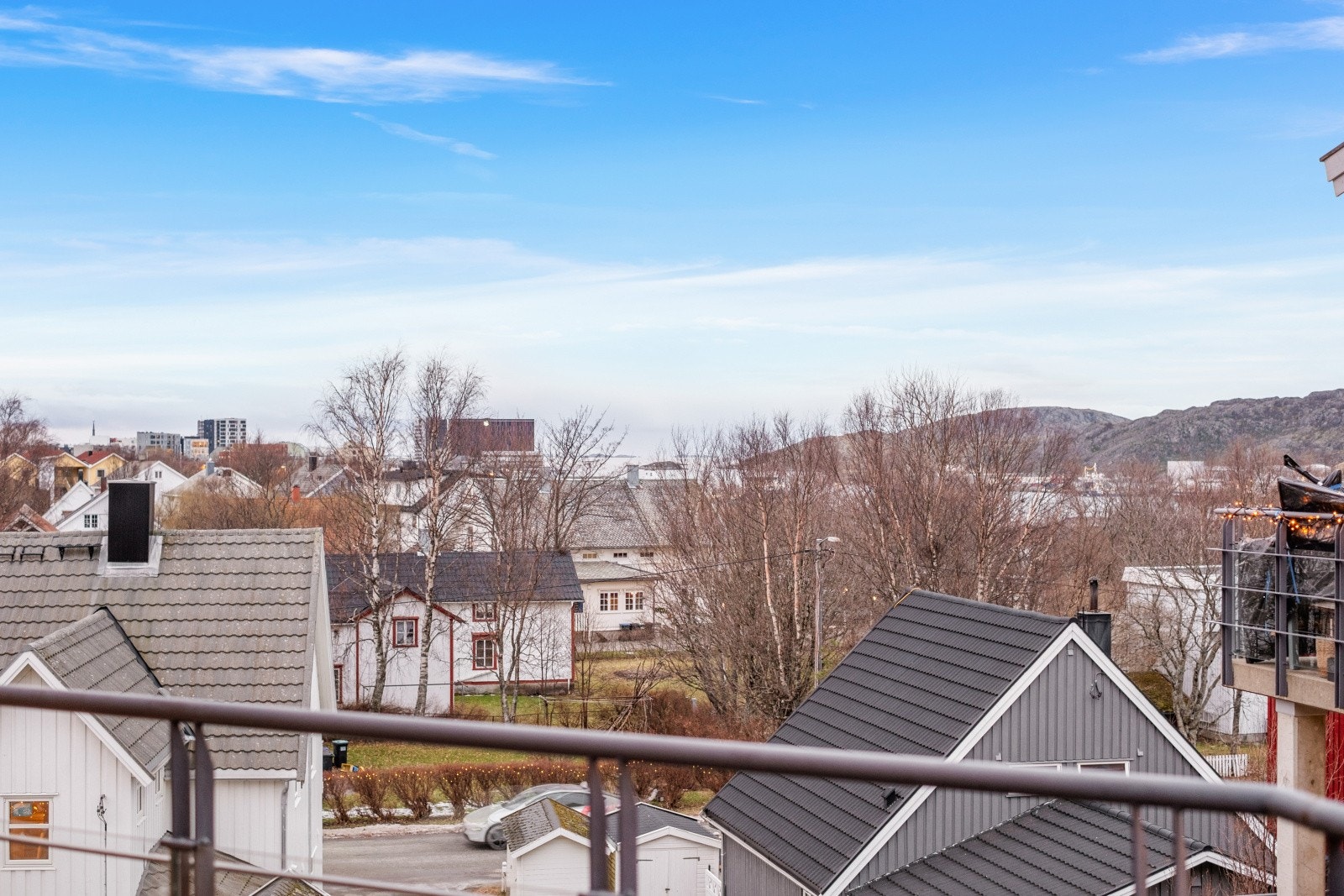 Fin utsikt fra balkongen. Galleribilde