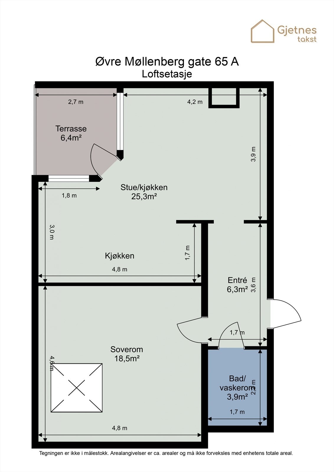 Planskisse 3. etasje Galleribilde