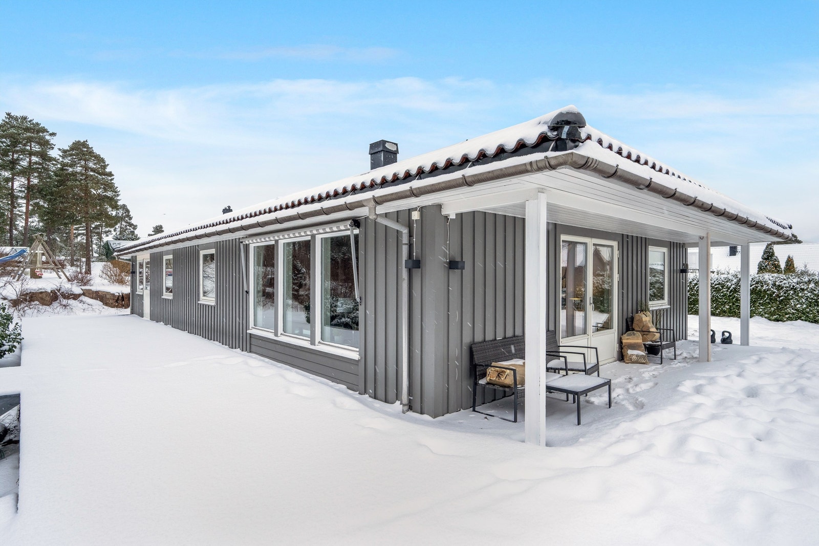 Hele 92 kvm sammenhengende terrasse mot syd-vest Galleribilde