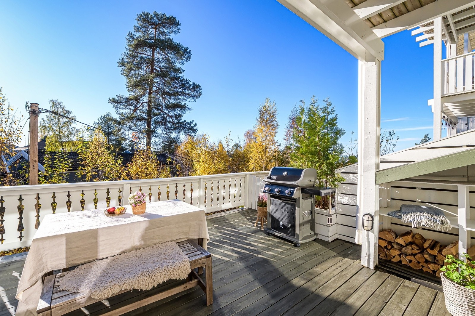 Selger opplyser om sol fra ca. klokken 10-19 på sommerstid. Galleribilde