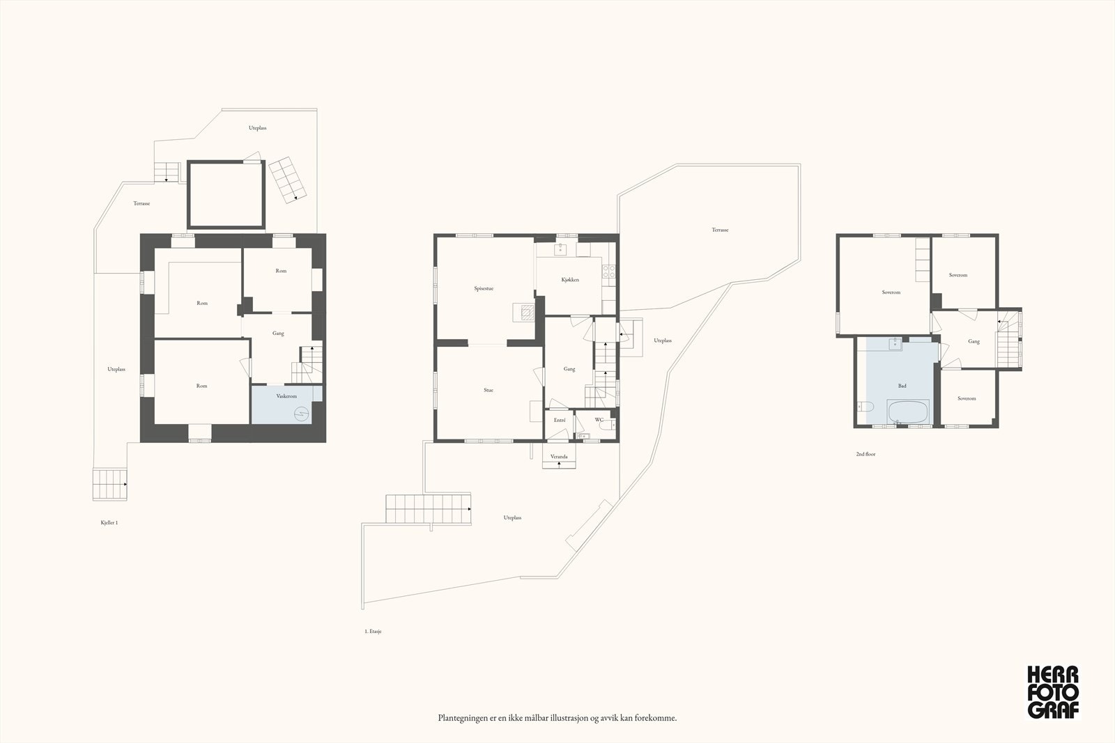 Plantegning for hele boligen Galleribilde