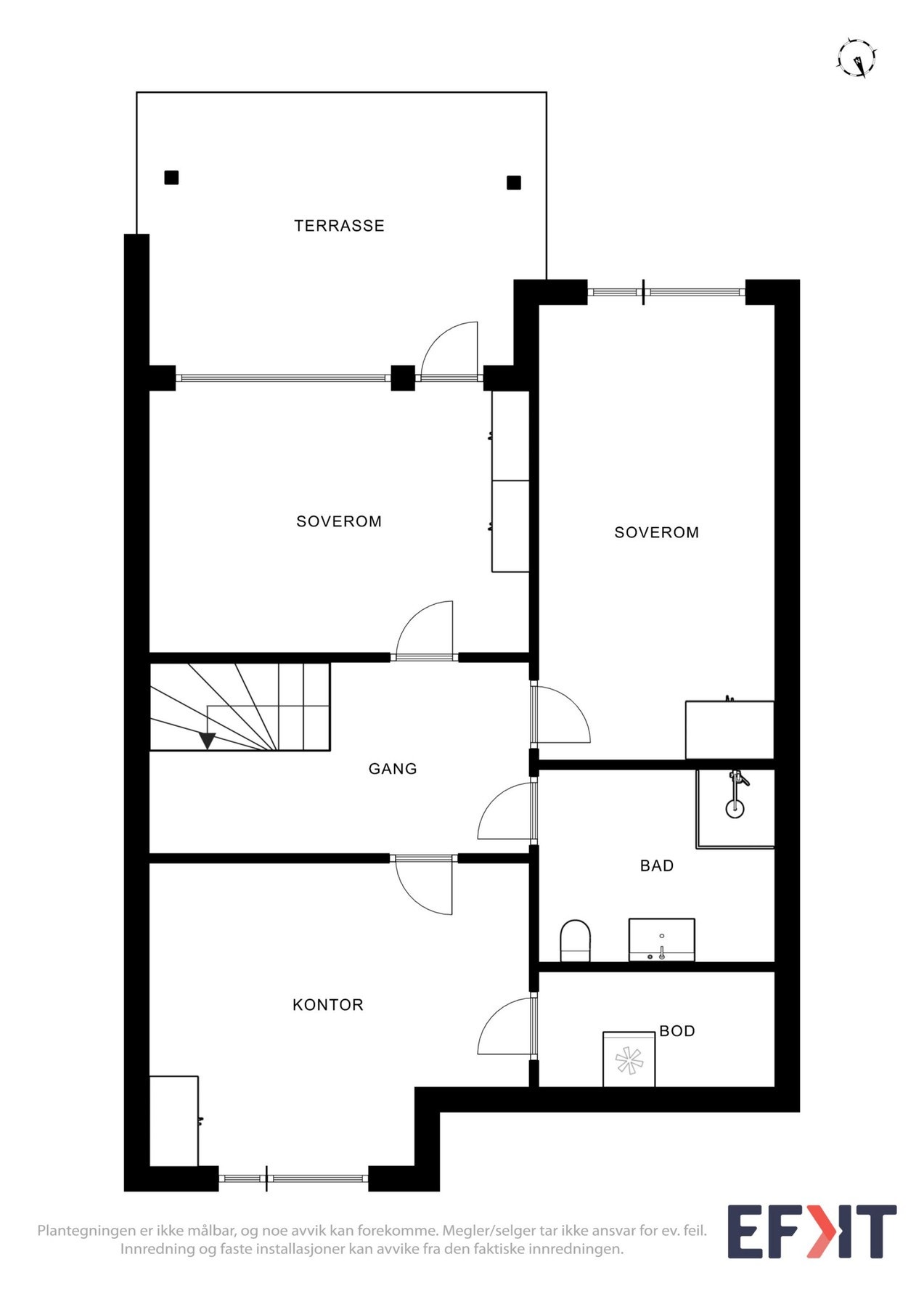 Plantegning underetasje. Galleribilde