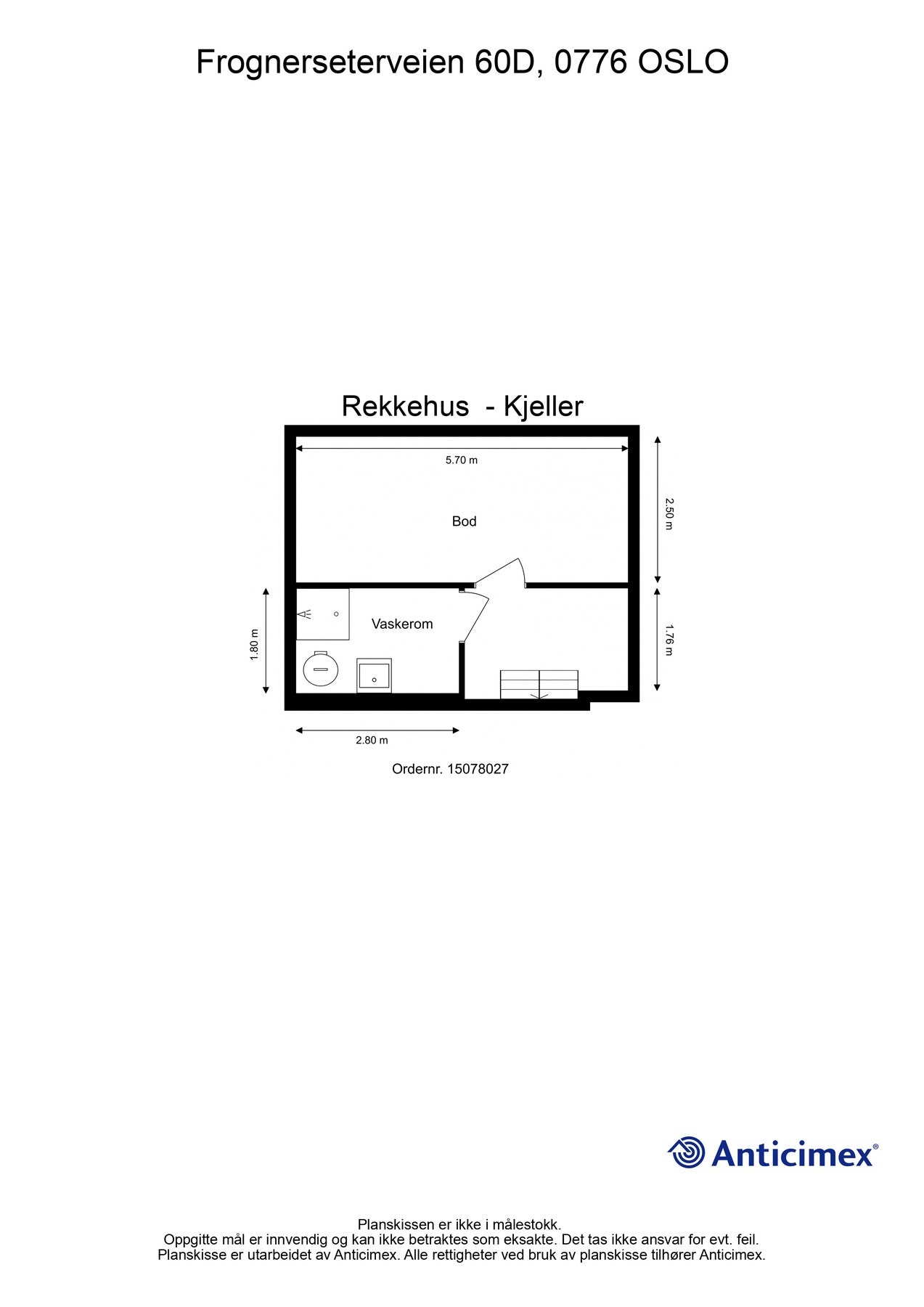 Plantegning kjeller. Galleribilde