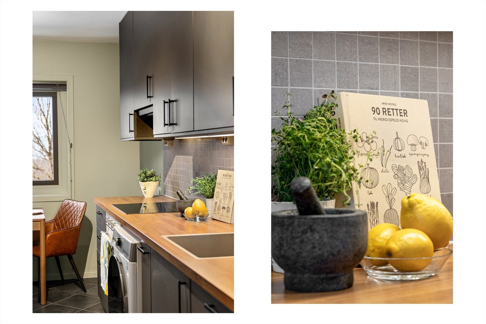 Kjøkkenet har også varmekabler i gulvet som gir en lun og behagelig opplevelse. Galleribilde