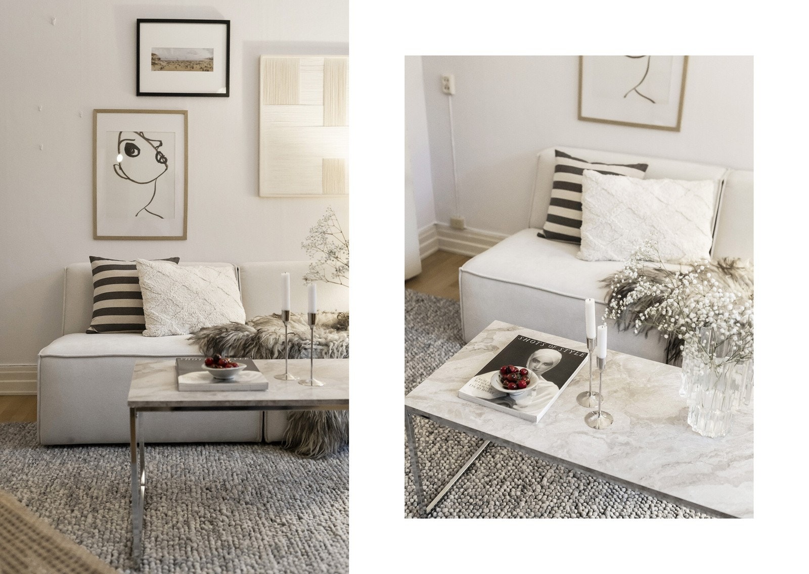 Stemningsfull stue med god plass til både sofagruppe og spisebord, perfekt for både hverdag og sosiale sammenkomster. Galleribilde