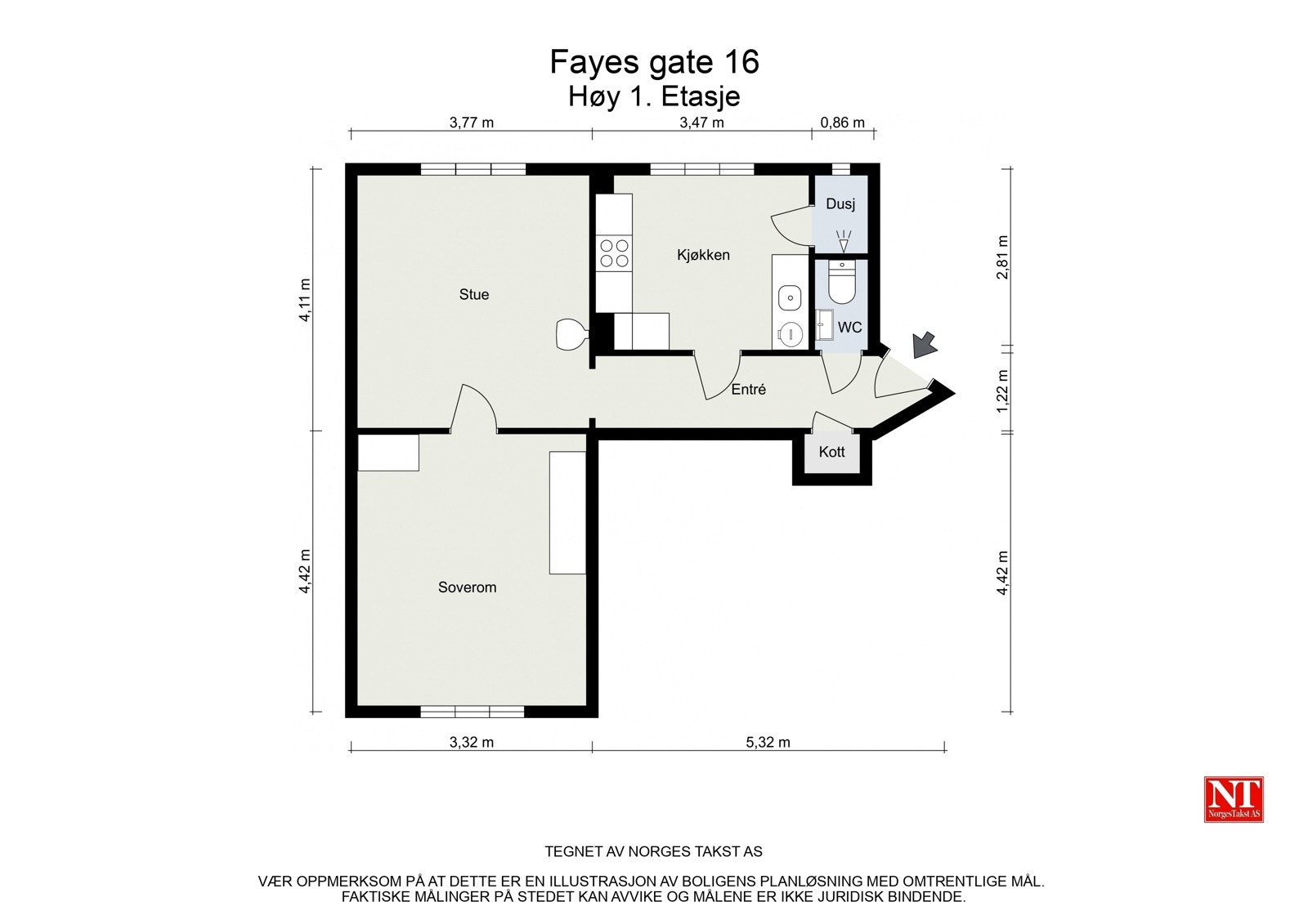 Planskisse Galleribilde