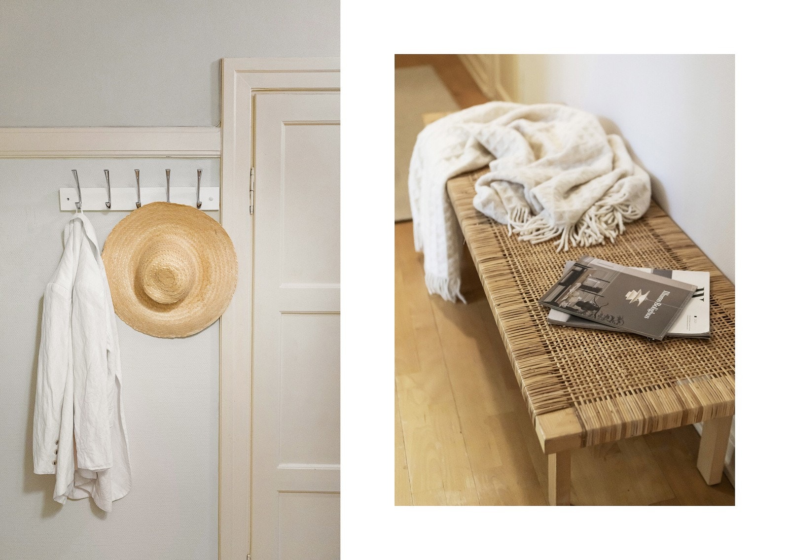 Her kan du enkelt henge av deg yttertøyet før du trer videre inn i boligen. Galleribilde