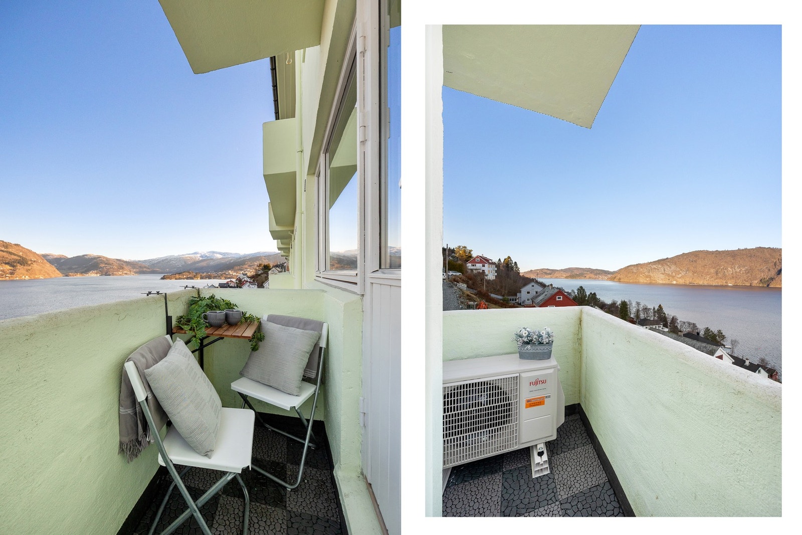 På de varmeste sommerdagene fungerer balkongen som en forlengelse av stuen Galleribilde