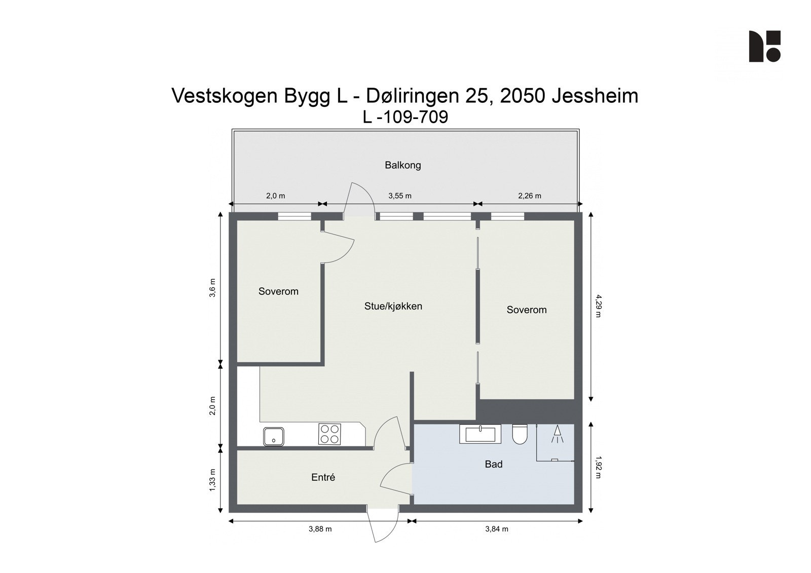 Plantegning - L409 Galleribilde