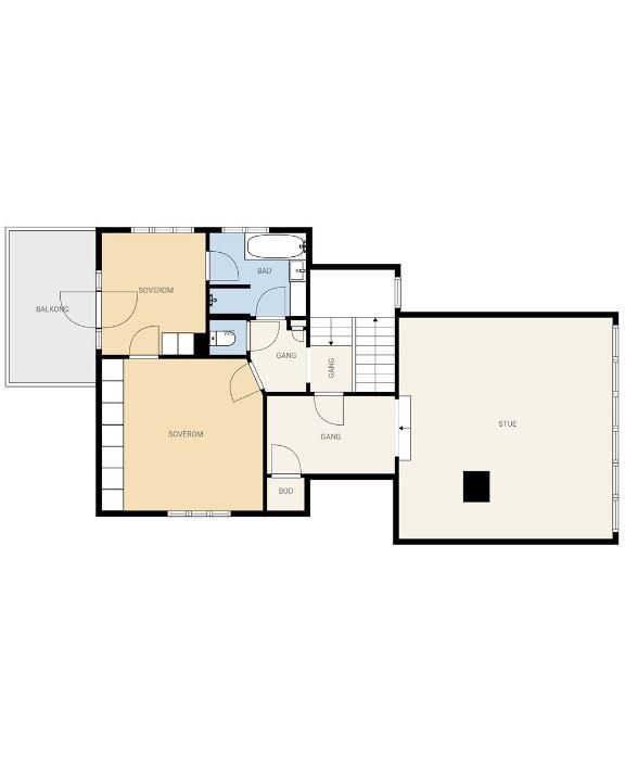 2.etasje plantegning Galleribilde