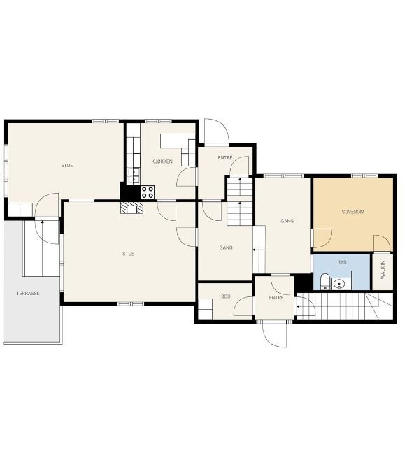 1.etasje plantegning Galleribilde