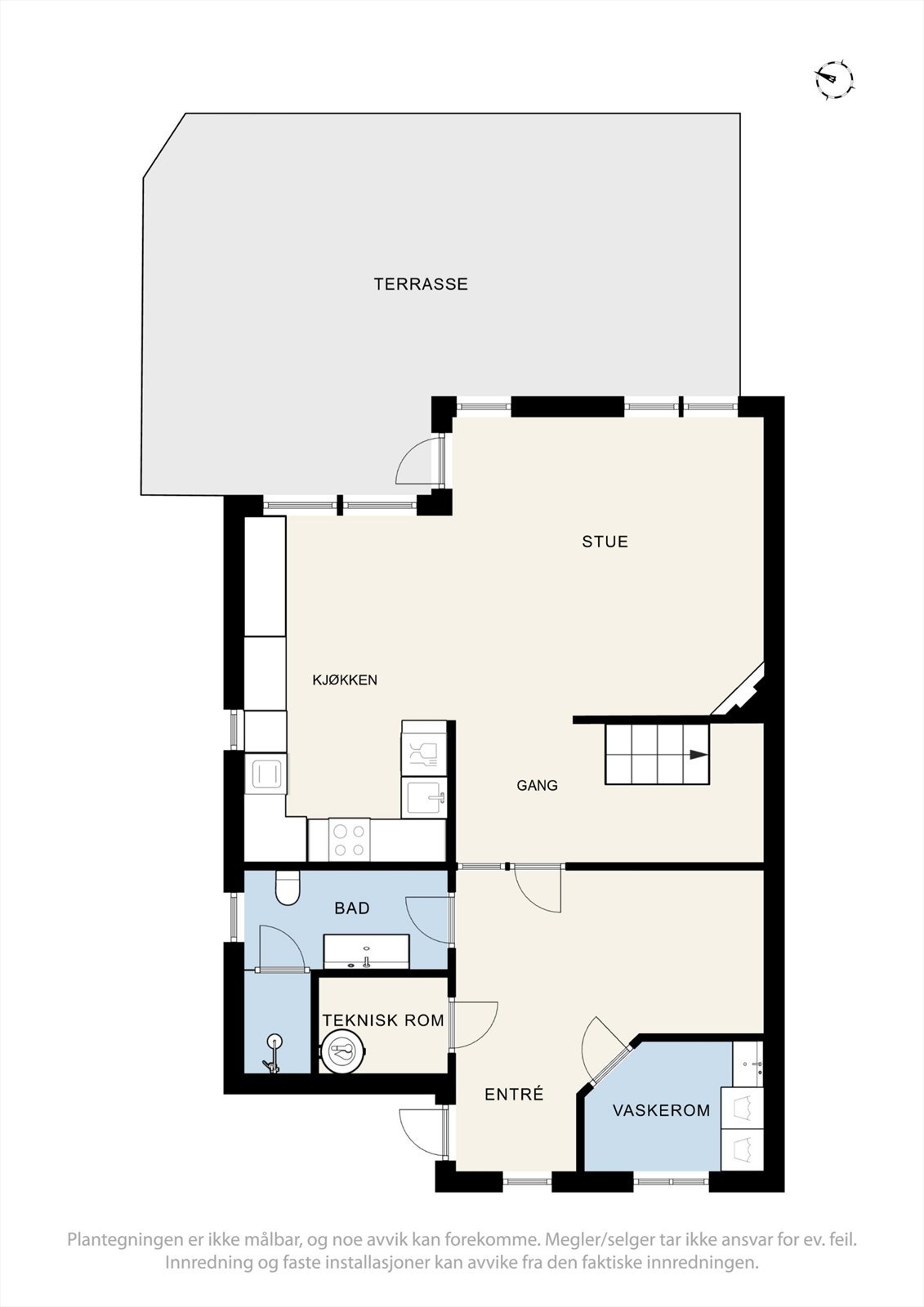 Plantegning 1 etasje. Galleribilde