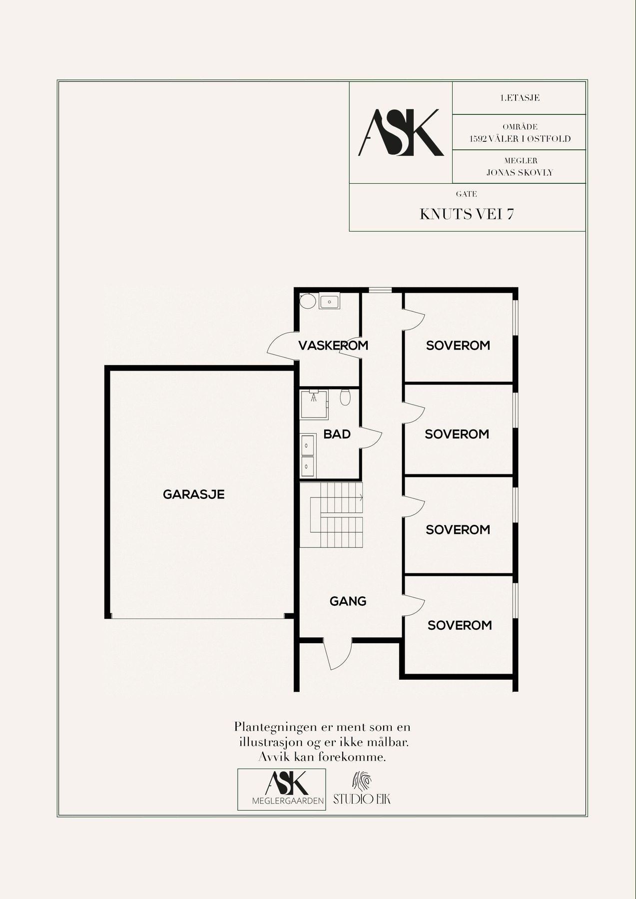 Plantegning 1. etasje Galleribilde