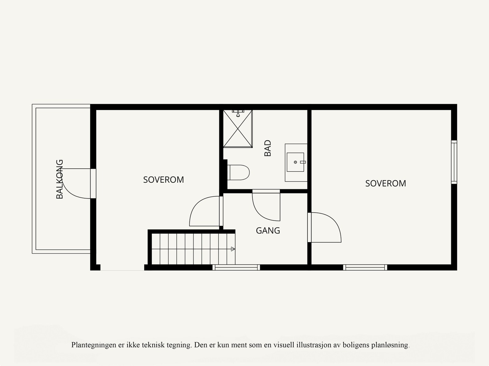 Plantegning andre etasje. Galleribilde