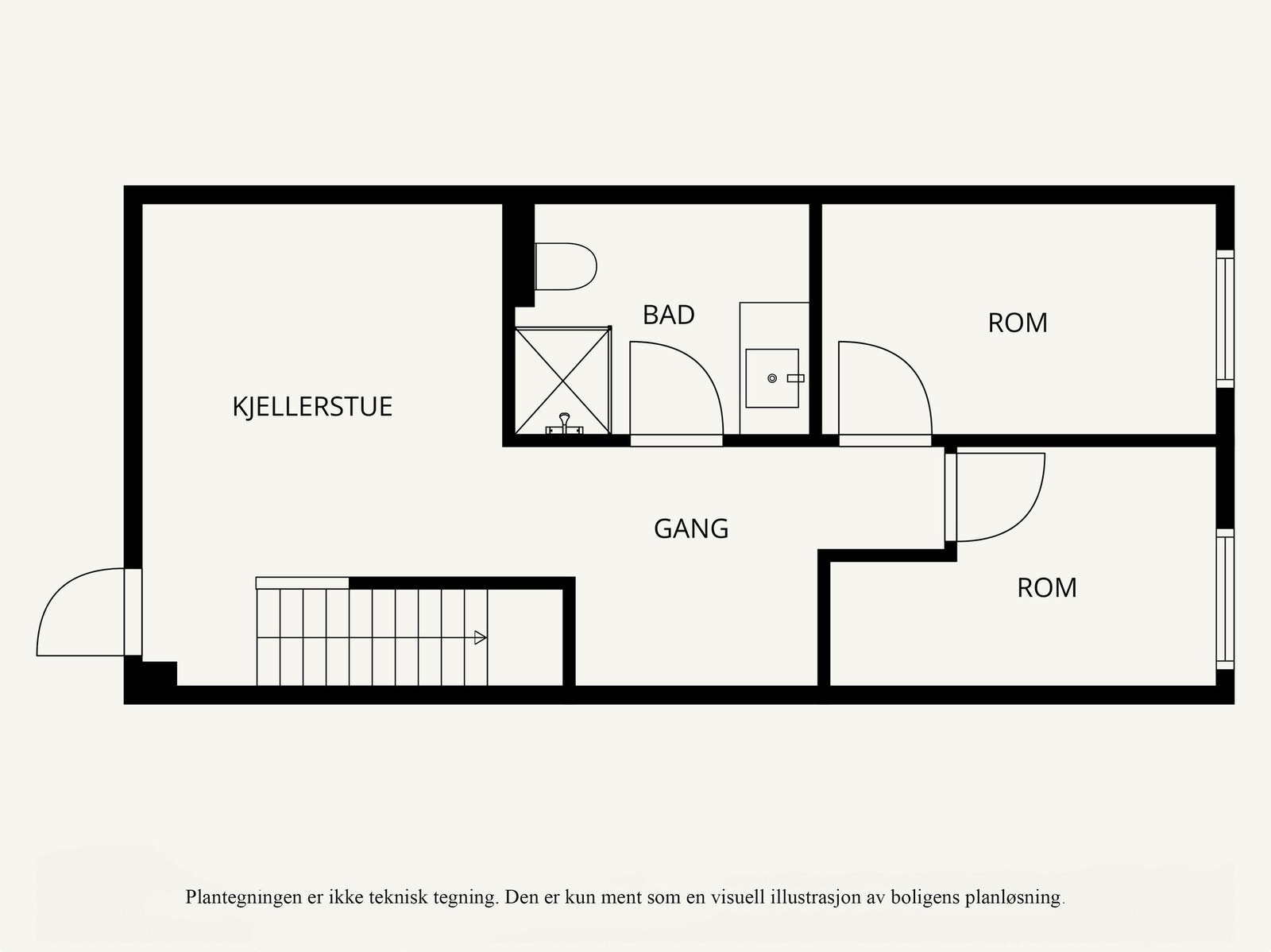 Plantegning underetasje. Galleribilde