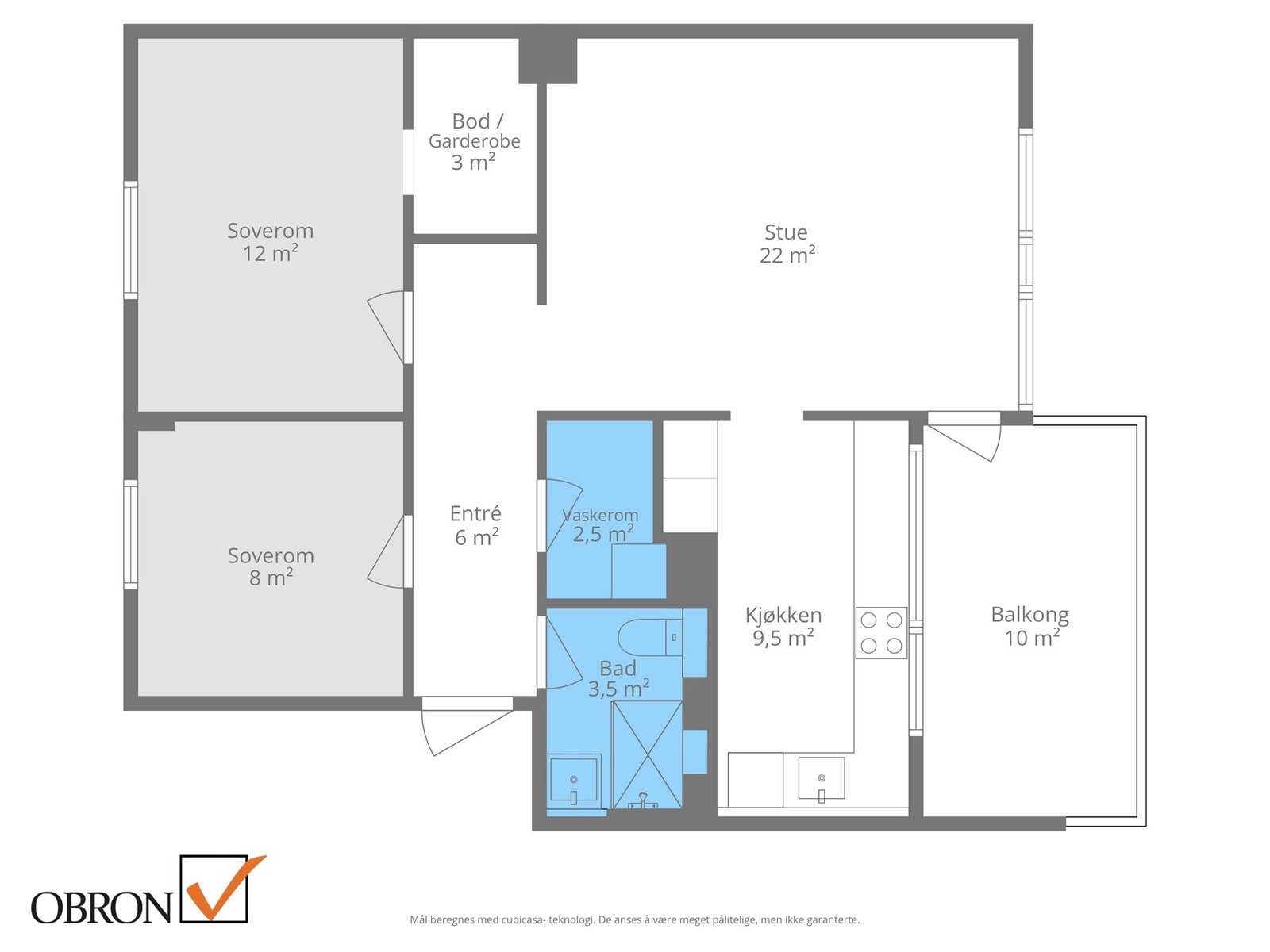 Ta en titt på planskissen og gjør deg kjent med romfordelingen! Skulle ikke oppsatt visningstidspunkt passe? Ta kontakt på 482 10 060, så finner vi en løsning. Galleribilde
