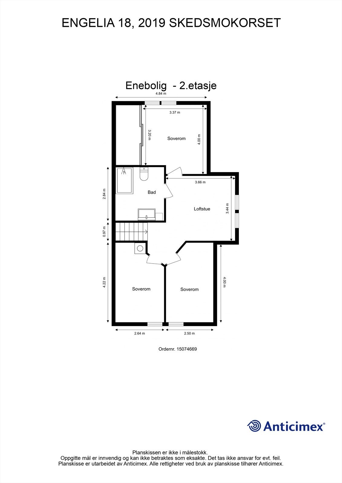 Vi beveger oss opp til boligens andre etasje. Galleribilde