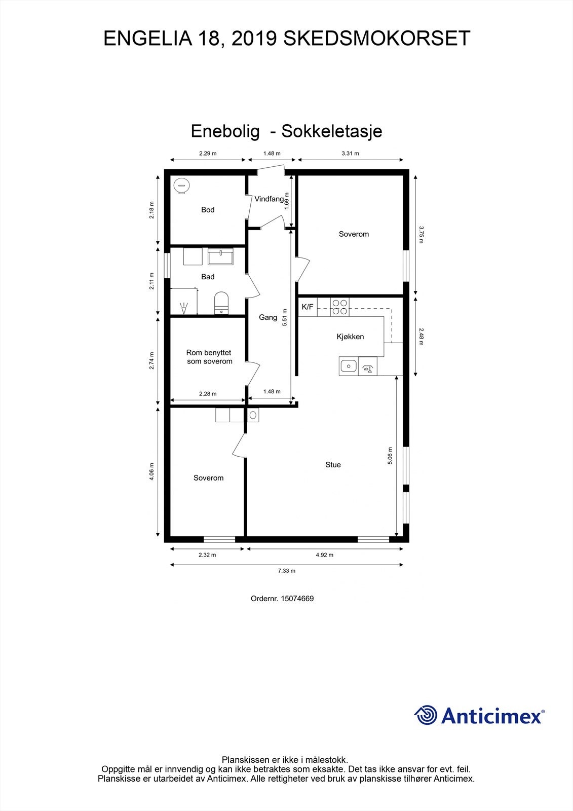 Den del av boligen som i dag fremstår som en utleiedel, er ikke godkjent for varig opphold. Eventuell søknad om bruksendring skjer for kjøpers regning og risiko, les mer under "utleie". Galleribilde