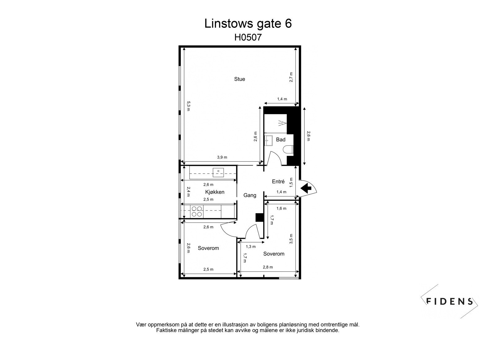 Plantegning for enkel orientering Galleribilde