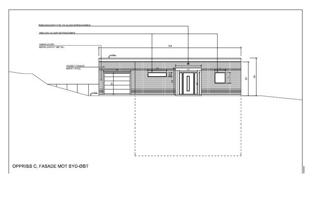 Mulig planløsning 1. etasje inkludert garasje. Galleribilde