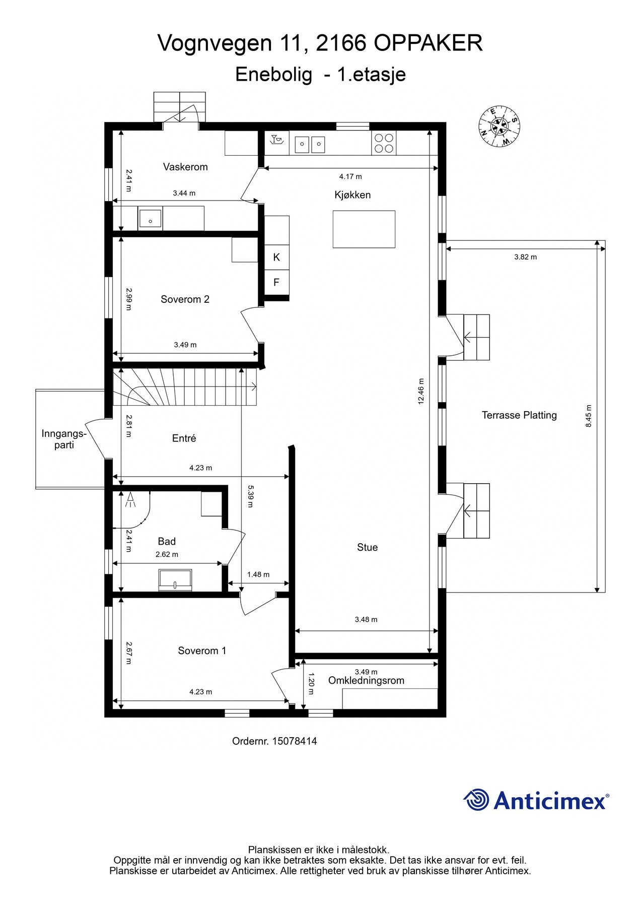 Plantegning 1. etasje. Galleribilde