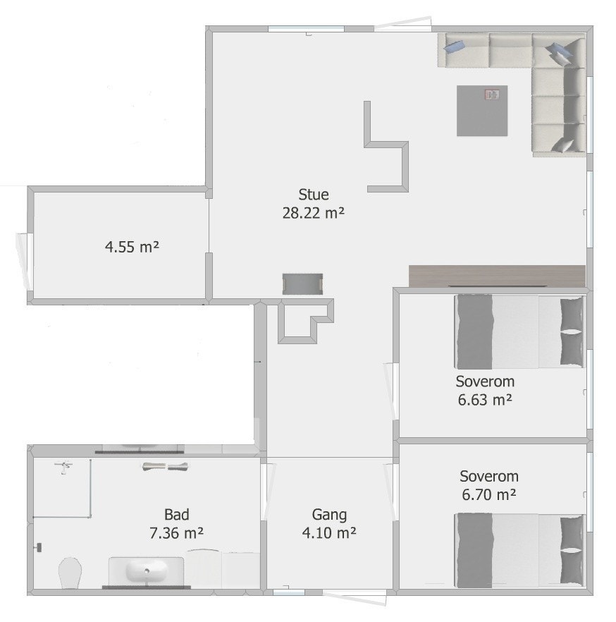 Hybel planløsning Galleribilde