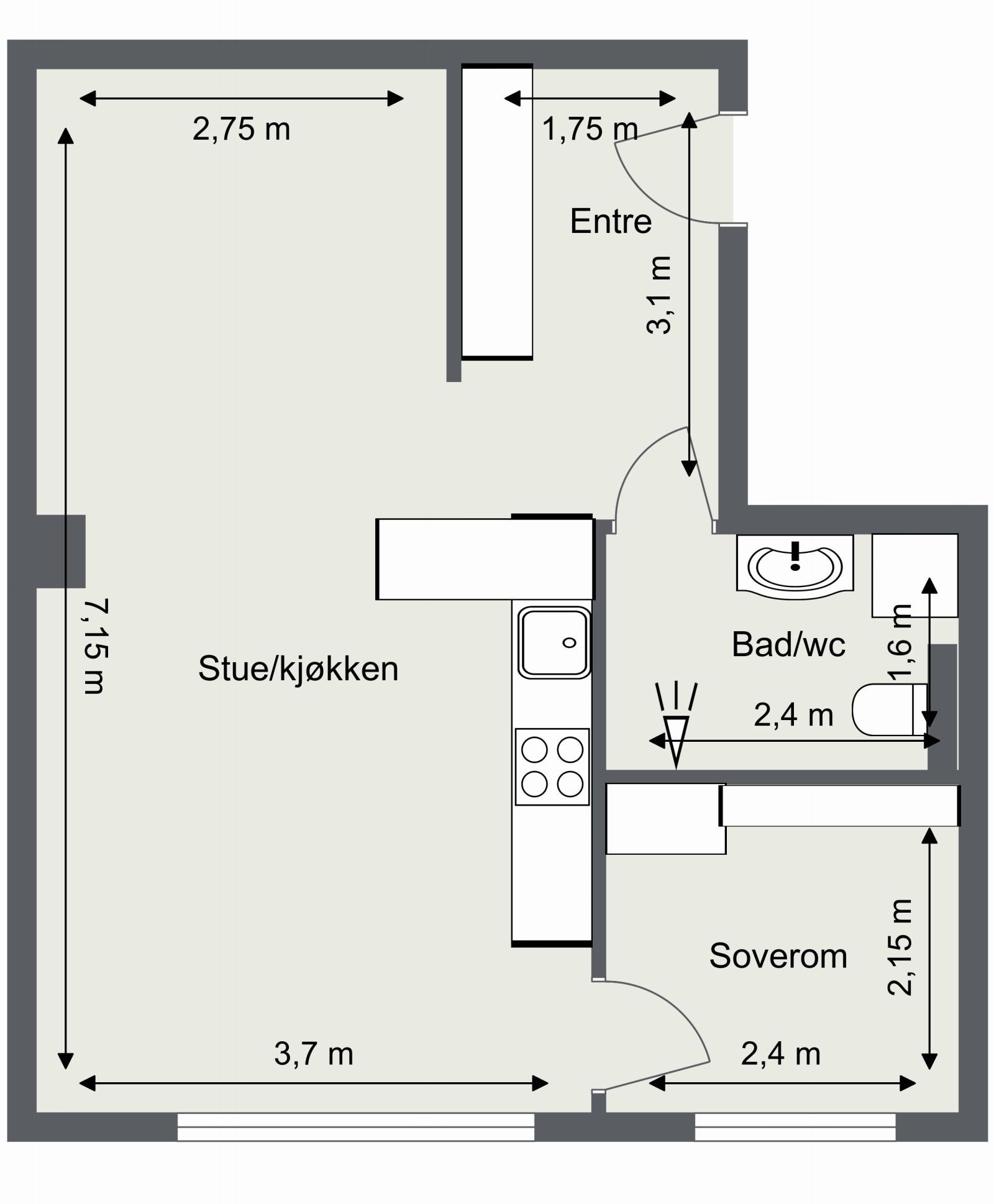Planskisse Galleribilde