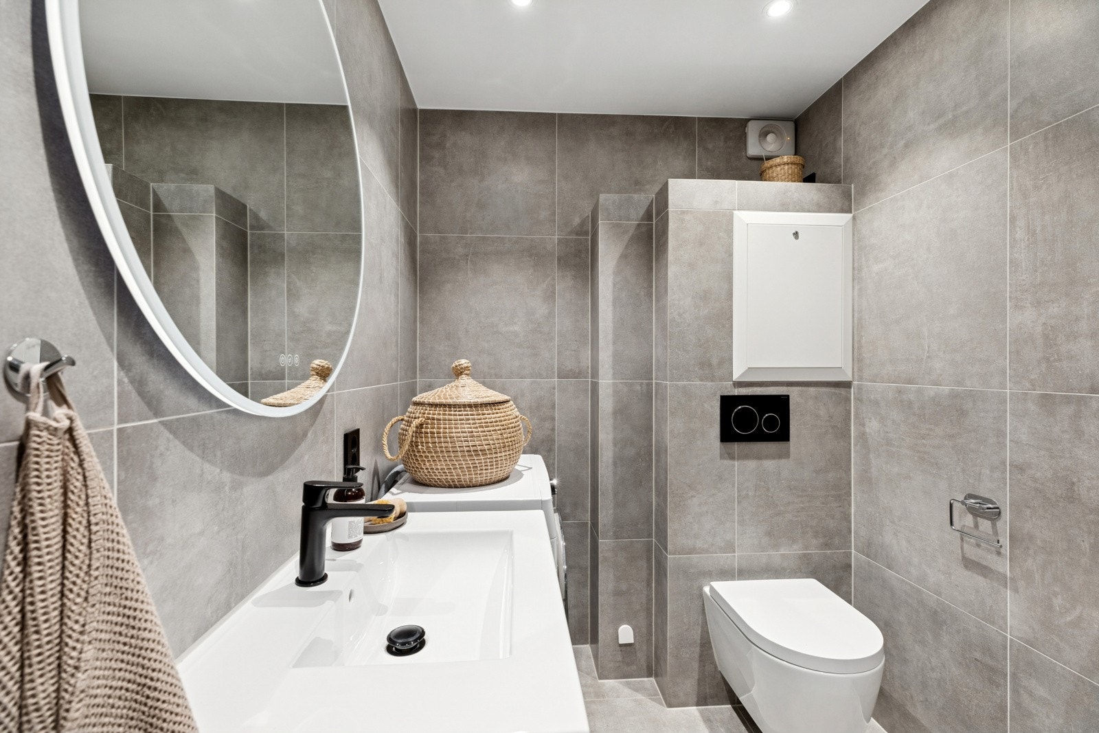 Rommet har opplegg for vaskemaskin Galleribilde