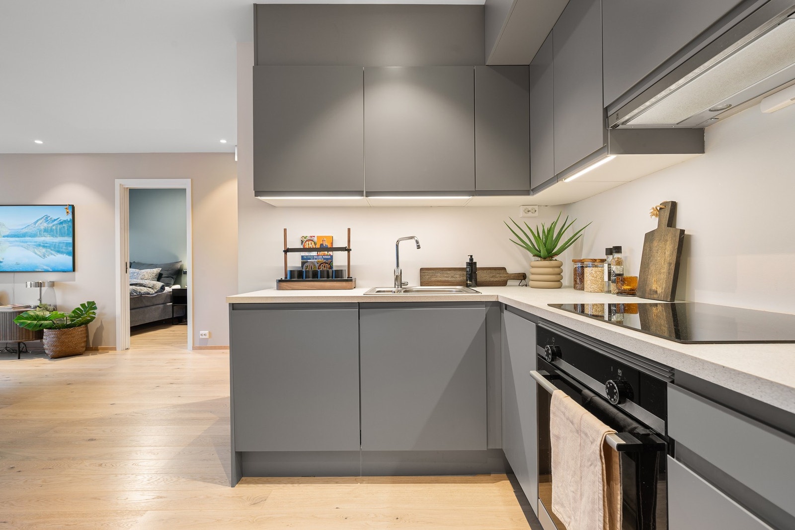 Boligen innehar gode kvaliteter med blant annet vannbåren gulvvarme Galleribilde