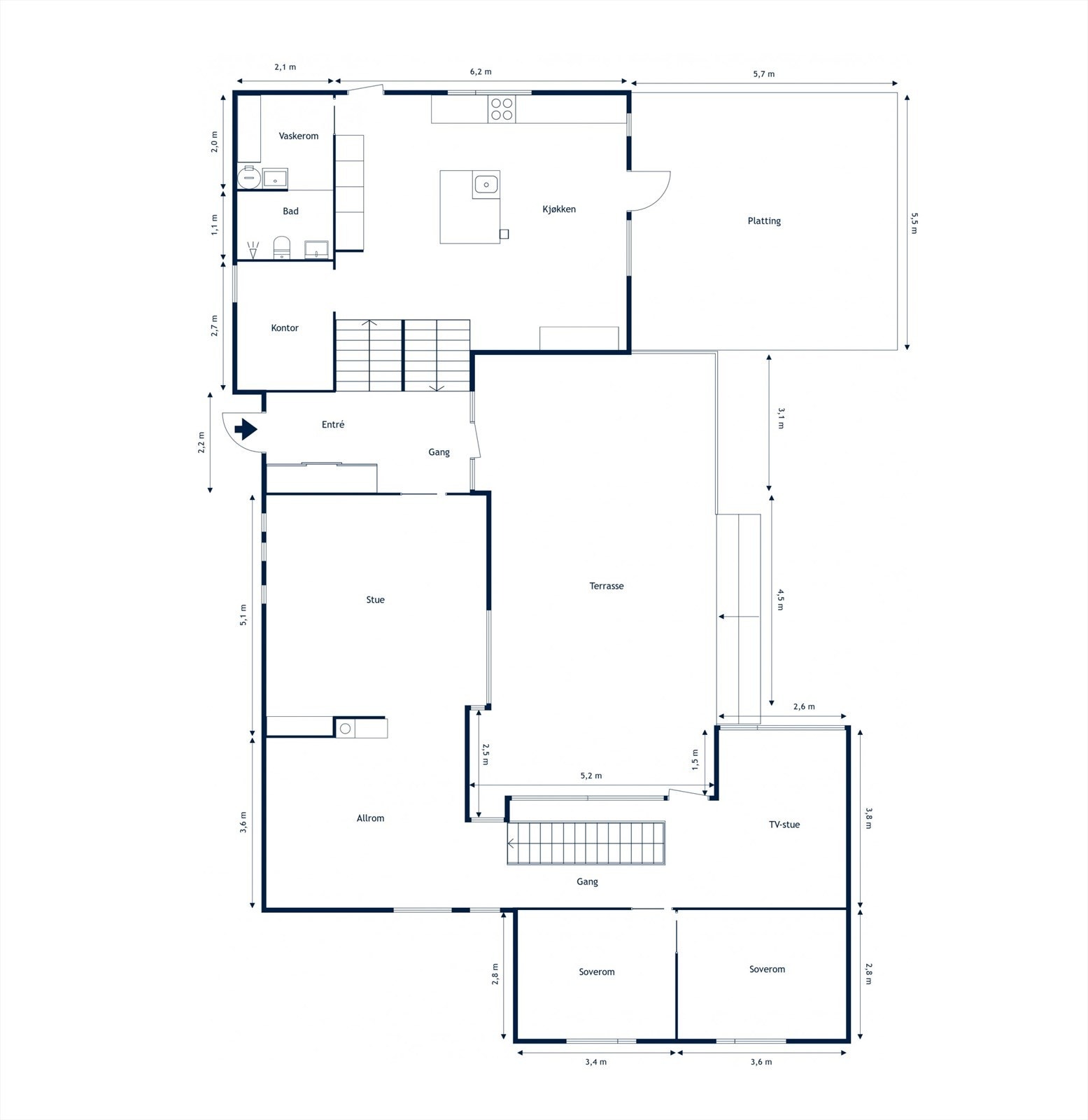Planskisse 1.etasje Galleribilde
